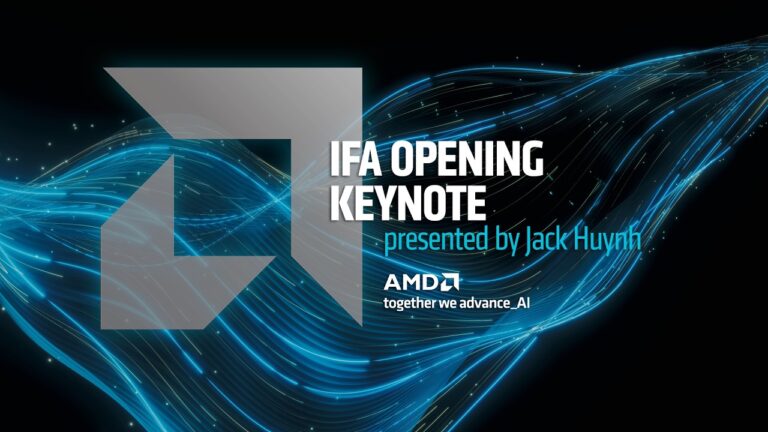 Jack Huynh presenting the AMD Gorgon Halo and Strix Halo architectures at IFA 2026 in Berlin.